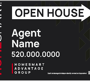 HomeSmart Open House Signs w/ Stands - Black