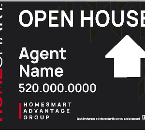 HomeSmart Open House Straight Ahead (No Stands)BLACK